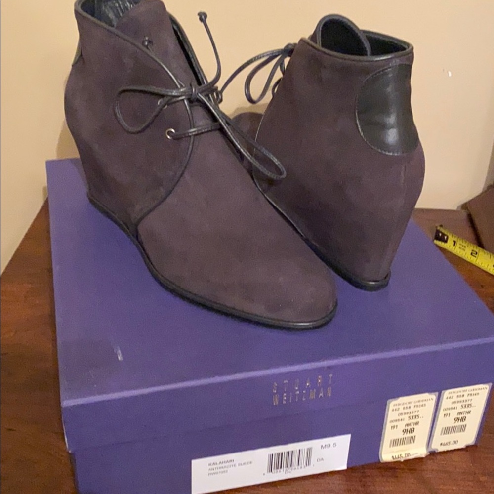 Stunning Stuart Weitzman gray booties. Never worn!